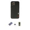 MARSİLYAN™- iPhone 12 Pro Max Kılıf Doruk Asil Koleksiyonu - Siyah Joko Magic 5D Hayalet Cam + Metal Kamera Lens Koruma Cam - GD