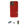 MARSİLYAN™- iPhone 12 Pro Max Kılıf Doruk Asil Koleksiyonu - Siyah Joko Magic 5D Hayalet Cam + Renkli Kamera Lens Koruma Cam - MI