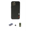 MARSİLYAN™- iPhone 12 Pro Max Kılıf Doruk Asil Koleksiyonu - Siyah Joko Magic 5D Hayalet Cam + Renkli Kamera Lens Koruma Cam - TU