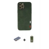 MARSİLYAN™- iPhone 12 Pro Max Kılıf Doruk Asil Koleksiyonu - Siyah Joko Magic 5D Hayalet Cam + Renkli Kamera Lens Koruma Cam - SI