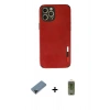 MARSİLYAN™- iPhone 12 Pro Max Kılıf Doruk Asil Koleksiyonu - Siyah Joko Magic 5D Hayalet Cam + Shine Kamera Lens Koruma Cam - SH