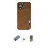 MARSİLYAN™- iPhone 12 Pro Max Kılıf Doruk Asil Koleksiyonu - Siyah Joko Magic 5D Hayalet Cam + Shine Kamera Lens Koruma Cam - SH