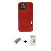 MARSİLYAN™- iPhone 12 Pro Max Kılıf Doruk Asil Koleksiyonu - Siyah Mat Seramik Nano Ekran Koruyucu + Metal Kamera Lens Koruma Cam - KI