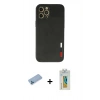MARSİLYAN™- iPhone 12 Pro Max Kılıf Doruk Asil Koleksiyonu - Siyah Polymer Nano Ekran Koruyucu + Shine Kamera Lens Koruma Cam - MI