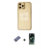 MARSİLYAN™- iPhone 12 Pro Max Kılıf Doruk Doku Prime - Şeffaf 360 Full Body Arka Koruyucu + Metal Kamera Lens Koruma Cam - GD