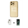 MARSİLYAN™- iPhone 12 Pro Max Kılıf Doruk Doku Prime - Şeffaf 360 Full Body Arka Koruyucu + Shine Kamera Lens - GD