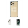 MARSİLYAN™- iPhone 12 Pro Max Kılıf Doruk Doku Prime - Şeffaf 360 Full Body Arka Koruyucu + Shine Kamera Lens - GD