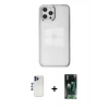 MARSİLYAN™- iPhone 12 Pro Max Kılıf Doruk Doku Prime - Şeffaf 360 Full Body Arka Koruyucu + Shine Kamera Lens - LT