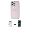 MARSİLYAN™- iPhone 12 Pro Max Kılıf Doruk Doku Prime - Şeffaf 360 Full Body Arka Koruyucu + Shine Kamera Lens - LT