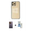 MARSİLYAN™- iPhone 12 Pro Max Kılıf Doruk Doku Prime - Şeffaf Royal Nano Ekran Koruyucu + Neon Fosforlu Kamera Lens - SI