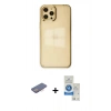 MARSİLYAN™- iPhone 12 Pro Max Kılıf Doruk Doku Prime - Şeffaf Royal Nano Ekran Koruyucu + Renkli Kamera Lens Koruma Cam - PE