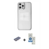 MARSİLYAN™- iPhone 12 Pro Max Kılıf Doruk Doku Prime - Şeffaf Royal Nano Ekran Koruyucu + Renkli Kamera Lens Koruma Cam - PE