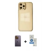 MARSİLYAN™- iPhone 12 Pro Max Kılıf Doruk Doku Prime - Şeffaf Royal Nano Ekran Koruyucu + Neon Fosforlu Kamera Lens - SI