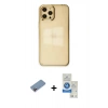 MARSİLYAN™- iPhone 12 Pro Max Kılıf Doruk Doku Prime - Şeffaf Royal Nano Ekran Koruyucu + Shine Kamera Lens Koruma Cam - PE