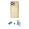 MARSİLYAN™- iPhone 12 Pro Max Kılıf Doruk Doku Prime - Şeffaf Royal Nano Ekran Koruyucu + Shine Kamera Lens Koruma Cam - GD