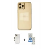 MARSİLYAN™- iPhone 12 Pro Max Kılıf Doruk Doku Prime - Şeffaf Royal Nano Ekran Koruyucu + Shine Kamera Lens - GD