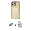 MARSİLYAN™- iPhone 12 Pro Max Kılıf Doruk Doku Prime - Şeffaf Royal Nano Ekran Koruyucu + Shine Kamera Lens Koruma Cam - SH