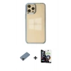 MARSİLYAN™- iPhone 12 Pro Max Kılıf Doruk Doku Prime - Şeffaf Temperli Cam Ekran Koruyucu + Shine Kamera Lens Koruma Cam - SH