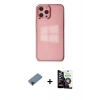 MARSİLYAN™- iPhone 12 Pro Max Kılıf Doruk Doku Prime - Şeffaf Temperli Cam Ekran Koruyucu + Shine Kamera Lens Koruma Cam - SH