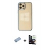 MARSİLYAN™- iPhone 12 Pro Max Kılıf Doruk Doku Prime - Şeffaf Temperli Cam Ekran Koruyucu + Shine Kamera Lens Koruma Cam - MI