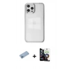 MARSİLYAN™- iPhone 12 Pro Max Kılıf Doruk Doku Prime - Şeffaf Temperli Cam Ekran Koruyucu + Shine Kamera Lens Koruma Cam - MI