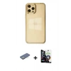 MARSİLYAN™- iPhone 12 Pro Max Kılıf Doruk Doku Prime - Şeffaf Temperli Cam Ekran Koruyucu + Renkli Kamera Lens Koruma Cam - YL