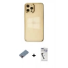 MARSİLYAN™- iPhone 12 Pro Max Kılıf Doruk Doku Prime - Şeffaf Uv Polymer Nano Ekran Koruyucu + Metal Kamera Lens Koruma Cam - KI