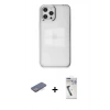 MARSİLYAN™- iPhone 12 Pro Max Kılıf Doruk Doku Prime - Şeffaf Uv Polymer Nano Ekran Koruyucu + Renkli Kamera Lens Koruma Cam - MI