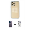 MARSİLYAN™- iPhone 12 Pro Max Kılıf Doruk Doku Prime - Şeffaf Uv Polymer Nano Ekran Koruyucu + Neon Fosforlu Kamera Lens - MI
