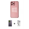 MARSİLYAN™- iPhone 12 Pro Max Kılıf Doruk Doku Prime - Şeffaf Uv Polymer Nano Ekran Koruyucu + Neon Fosforlu Kamera Lens - YL