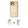 MARSİLYAN™- iPhone 12 Pro Max Kılıf Doruk Doku Prime - Şeffaf Uv Polymer Nano Ekran Koruyucu + Shine Kamera Lens - GD