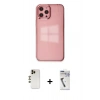 MARSİLYAN™- iPhone 12 Pro Max Kılıf Doruk Doku Prime - Şeffaf Uv Polymer Nano Ekran Koruyucu + Shine Kamera Lens - GD