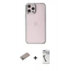MARSİLYAN™- iPhone 12 Pro Max Kılıf Doruk Doku Prime - Şeffaf Uv Polymer Nano Ekran Koruyucu + Shine Kamera Lens Koruma Cam - SABE