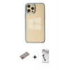MARSİLYAN™- iPhone 12 Pro Max Kılıf Doruk Doku Prime - Şeffaf Uv Polymer Nano Ekran Koruyucu + Shine Kamera Lens Koruma Cam - SABE