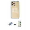 MARSİLYAN™- iPhone 12 Pro Max Kılıf Doruk Doku Prime - Siyah 20D Premium Cam Ekran Koruyucu + Shine Kamera Lens Koruma Cam - GI