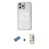 MARSİLYAN™- iPhone 12 Pro Max Kılıf Doruk Doku Prime - Siyah 20D Premium Cam Ekran Koruyucu + Shine Kamera Lens Koruma Cam - GD
