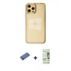 MARSİLYAN™- iPhone 12 Pro Max Kılıf Doruk Doku Prime - Siyah 20D Premium Cam Ekran Koruyucu + Shine Kamera Lens Koruma Cam - GD