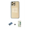 MARSİLYAN™- iPhone 12 Pro Max Kılıf Doruk Doku Prime - Siyah 20D Premium Cam Ekran Koruyucu + Shine Kamera Lens Koruma Cam - GD