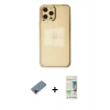 MARSİLYAN™- iPhone 12 Pro Max Kılıf Doruk Doku Prime - Siyah 20D Premium Cam Ekran Koruyucu + Metal Kamera Lens Koruma Cam - KI