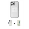 MARSİLYAN™- iPhone 12 Pro Max Kılıf Doruk Doku Prime - Siyah 20D Premium Cam Ekran Koruyucu + Shine Kamera Lens - LT