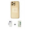 MARSİLYAN™- iPhone 12 Pro Max Kılıf Doruk Doku Prime - Siyah 20D Premium Cam Ekran Koruyucu + Shine Kamera Lens - LT