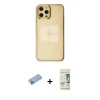MARSİLYAN™- iPhone 12 Pro Max Kılıf Doruk Doku Prime - Siyah 20D Premium Cam Ekran Koruyucu + Shine Kamera Lens Koruma Cam - MI