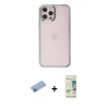 MARSİLYAN™- iPhone 12 Pro Max Kılıf Doruk Doku Prime - Siyah 20D Premium Cam Ekran Koruyucu + Shine Kamera Lens Koruma Cam - MI