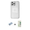MARSİLYAN™- iPhone 12 Pro Max Kılıf Doruk Doku Prime - Siyah 20D Premium Cam Ekran Koruyucu + Shine Kamera Lens Koruma Cam - MI