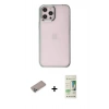 MARSİLYAN™- iPhone 12 Pro Max Kılıf Doruk Doku Prime - Siyah 20D Premium Cam Ekran Koruyucu + Shine Kamera Lens Koruma Cam - SABE