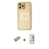 MARSİLYAN™- iPhone 12 Pro Max Kılıf Doruk Doku Prime - Siyah 20D Premium Cam Ekran Koruyucu + Shine Kamera Lens Koruma Cam - SABE