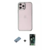 MARSİLYAN™- iPhone 12 Pro Max Kılıf Doruk Doku Prime - Siyah 360 Mat Full Body Arka Koruyucu + Shine Kamera Lens Koruma Cam - GI