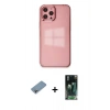MARSİLYAN™- iPhone 12 Pro Max Kılıf Doruk Doku Prime - Siyah 360 Mat Full Body Arka Koruyucu + Shine Kamera Lens Koruma Cam - GI