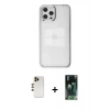 MARSİLYAN™- iPhone 12 Pro Max Kılıf Doruk Doku Prime - Siyah 360 Mat Full Body Arka Koruyucu + Shine Kamera Lens - GD