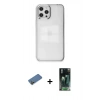 MARSİLYAN™- iPhone 12 Pro Max Kılıf Doruk Doku Prime - Siyah 360 Mat Full Body Arka Koruyucu + Shine Kamera Lens Koruma Cam - GD